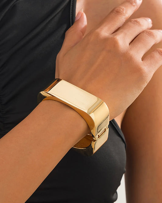 Gold Chunky Cuff Bracelet