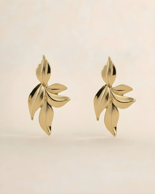 Midas Leaf Earrings
