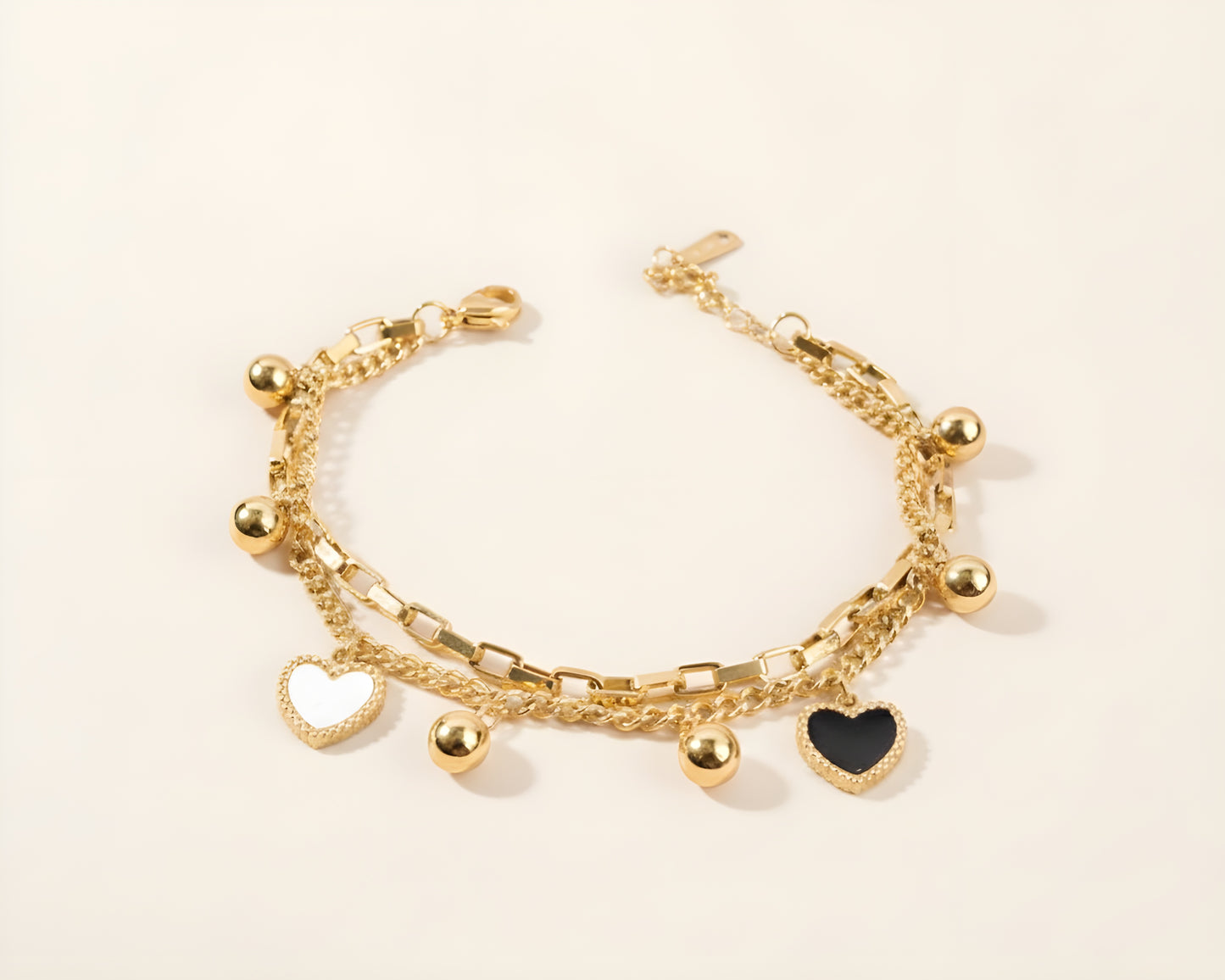 Two-Tone Love Stack Bracelet